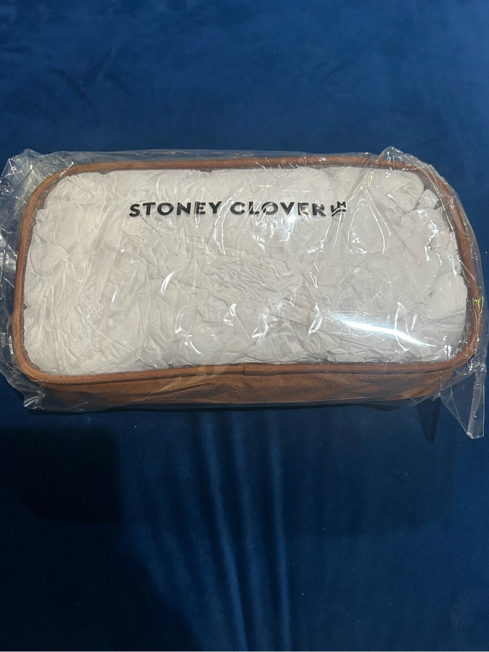 Stoney Clover Lane Small Chocolate Clear Front Pouch